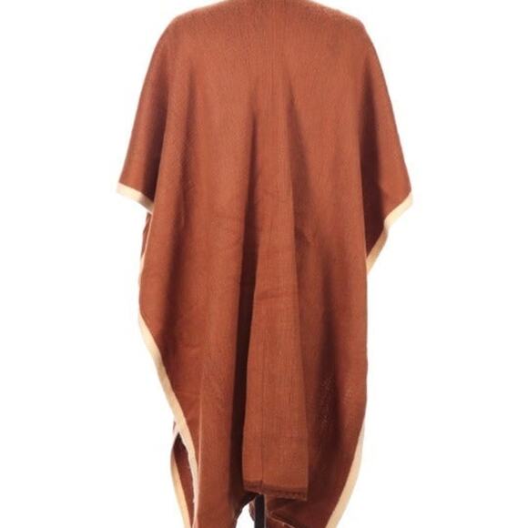 Do Everything in Love Women Jacket Free Size Open Front Midi Length Knit Brown - Picture 2 of 7